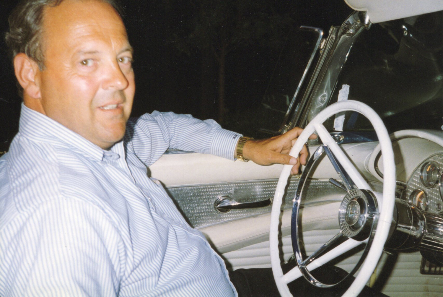 Dad and his 1957 Thunderbird – aka “Tweety Bird” – 1992